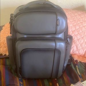 Tumi leather barker backpack
